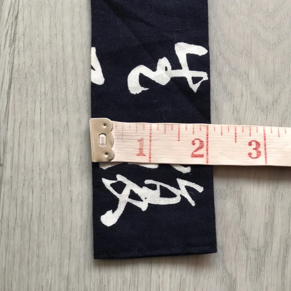 ADULT NAVY WHITE JAPANESE SASH KIMONO OBI BELT - Picture 4 of 5